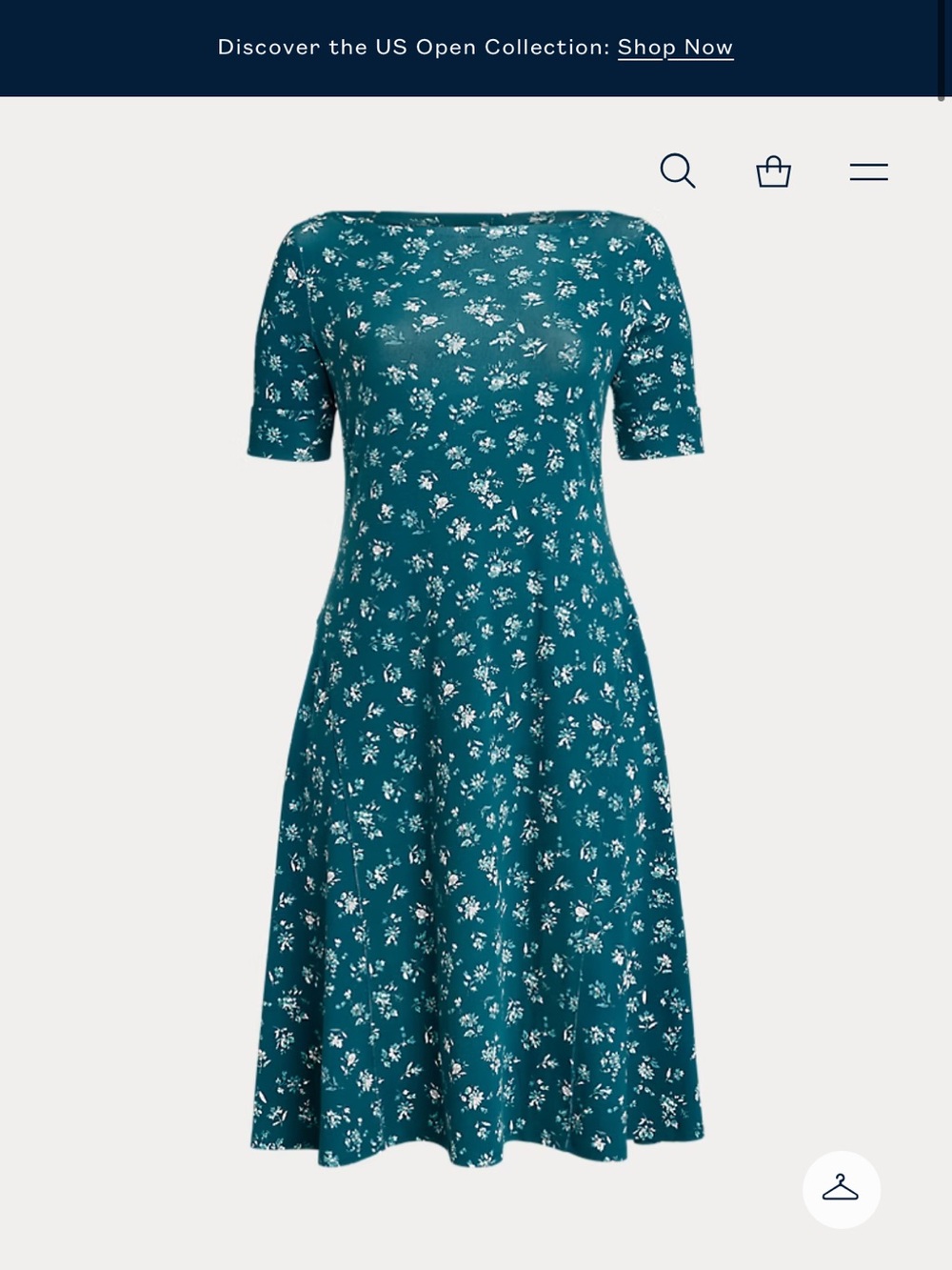 Ralph Lauren Floral Stretch Cotton Midi Dress. Size Small - Picture 2 of 3